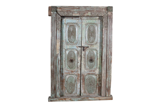 Antique Indian Teak Wood Door And Frame