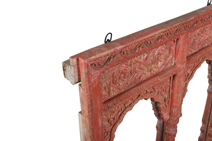 Antique Indian Teak Wood Reclaimed Mirror