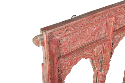 Antique Indian Teak Wood Reclaimed Mirror