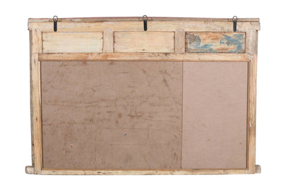 Antique Indian Teak Wood Reclaimed Mirror