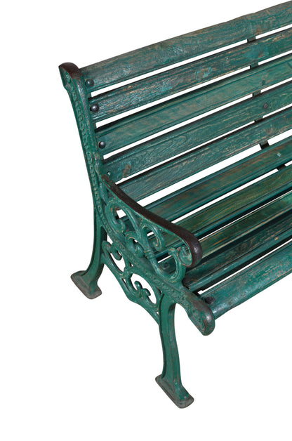 Antique Indian Teak Wood Garden Bench