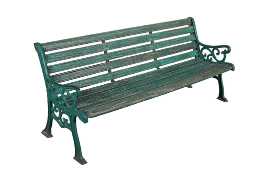 Antique Indian Teak Wood Garden Bench