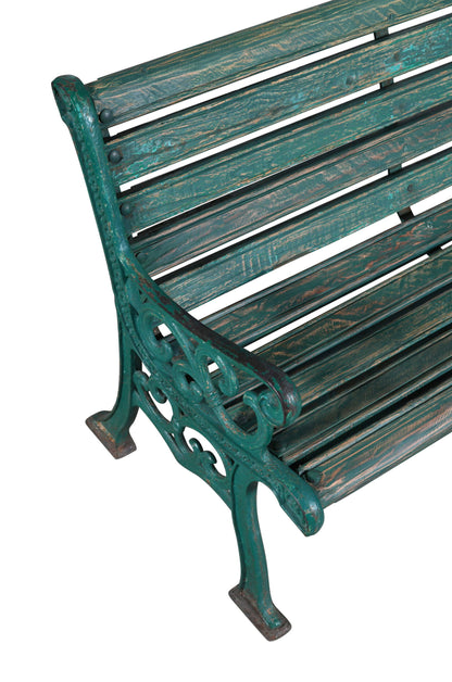 Antique Indian Teak Wood Garden Bench