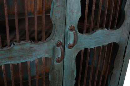 Indian Teak Wood Reclaimed Pinjara Cupboard