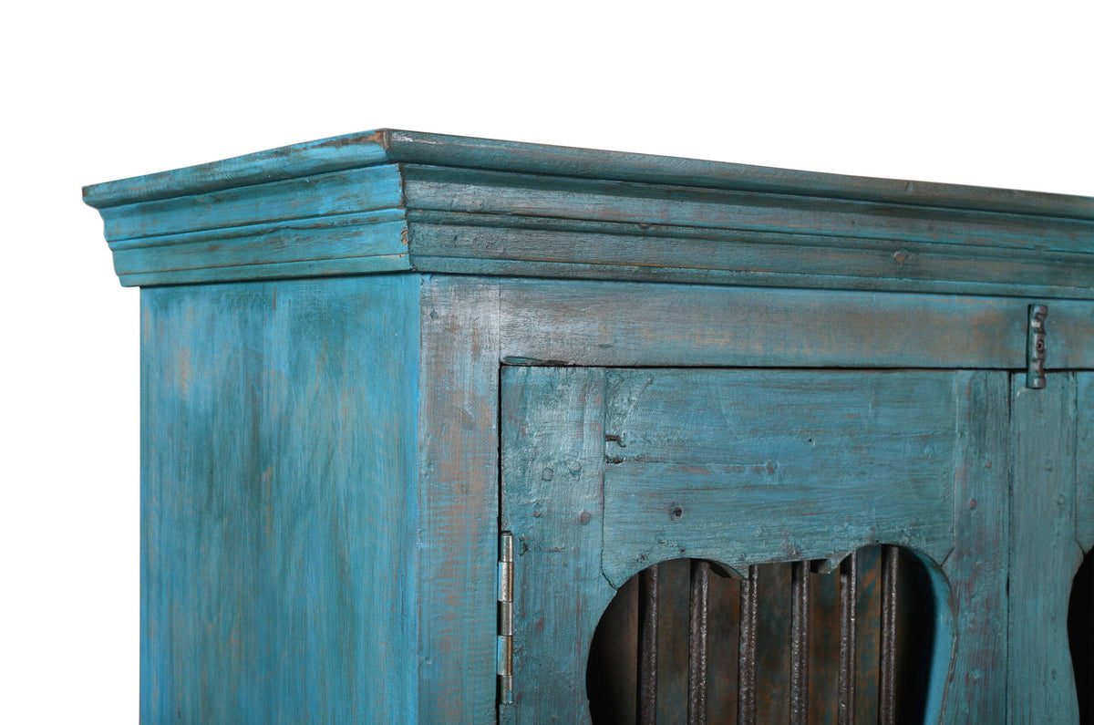Indian Teak Wood Reclaimed Pinjara Cupboard