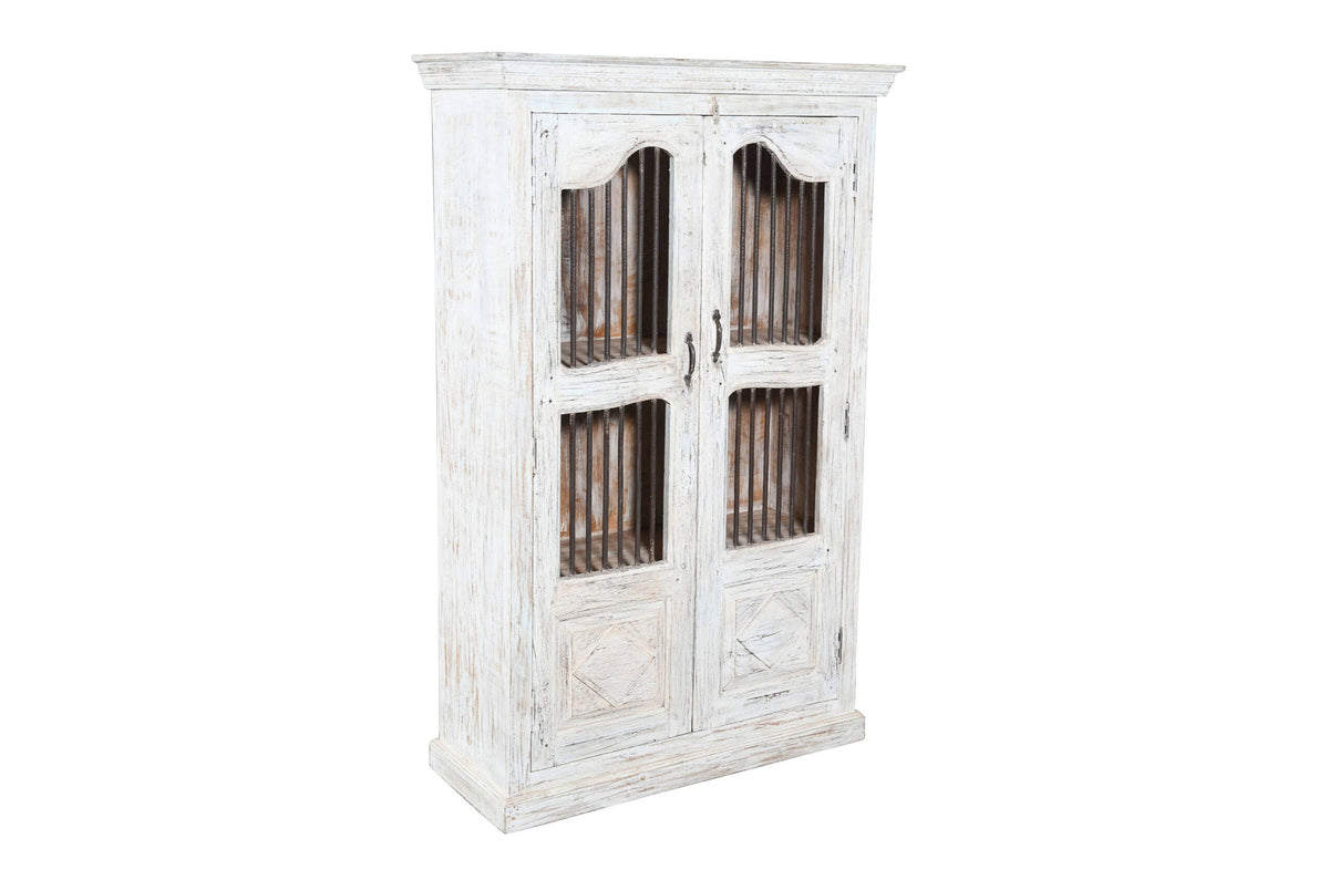 Indian Teak Wood Reclaimed Pinjara Cupboard