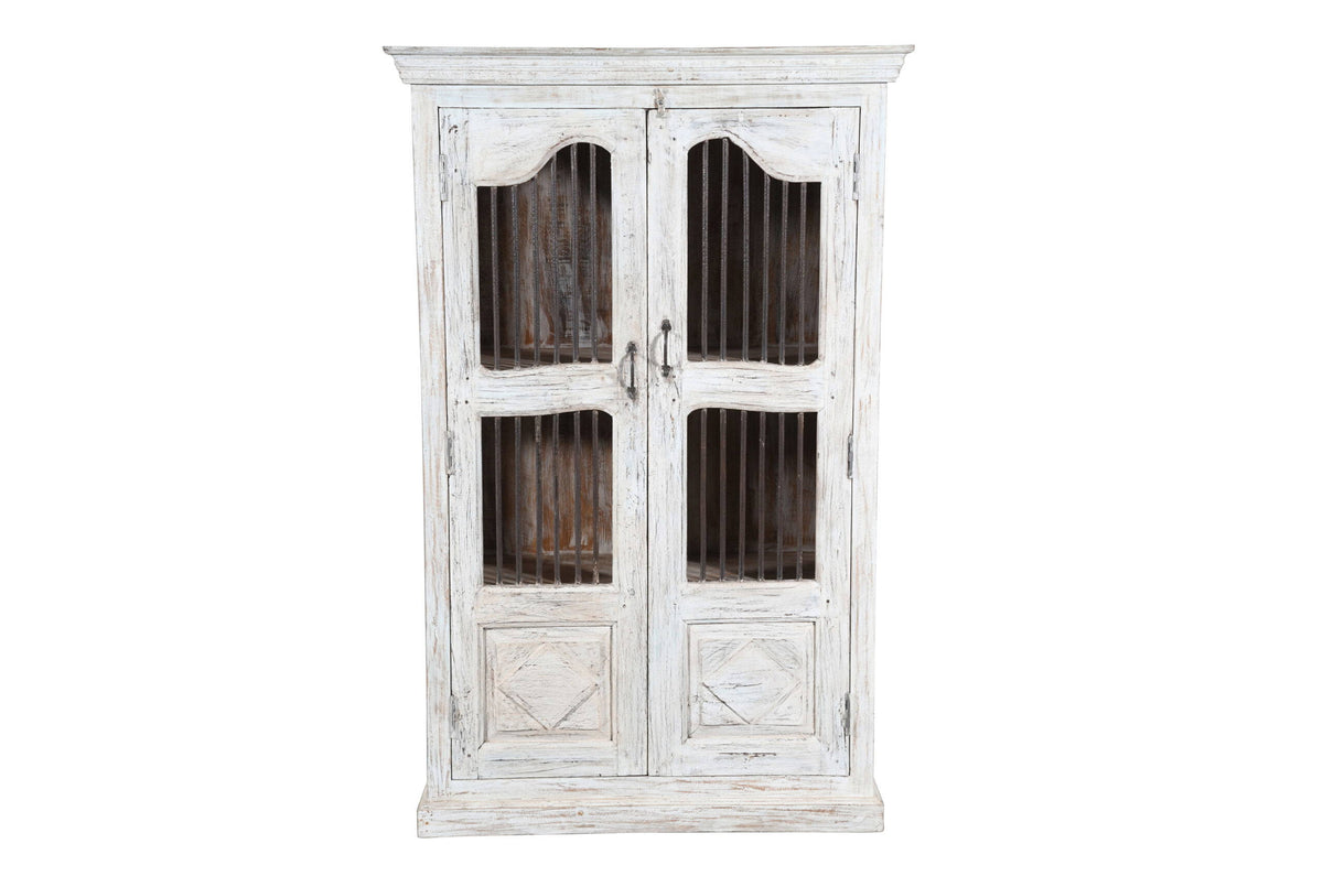 Indian Teak Wood Reclaimed Pinjara Cupboard