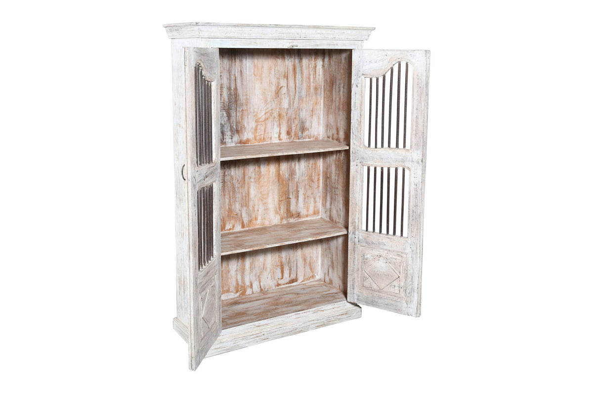 Indian Teak Wood Reclaimed Pinjara Cupboard