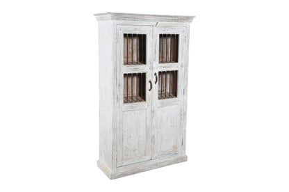 Indian Teak Wood Reclaimed Pinjara Cupboard
