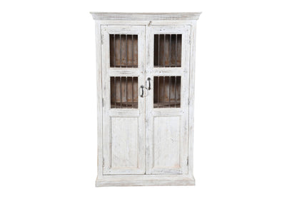 Indian Teak Wood Reclaimed Pinjara Cupboard