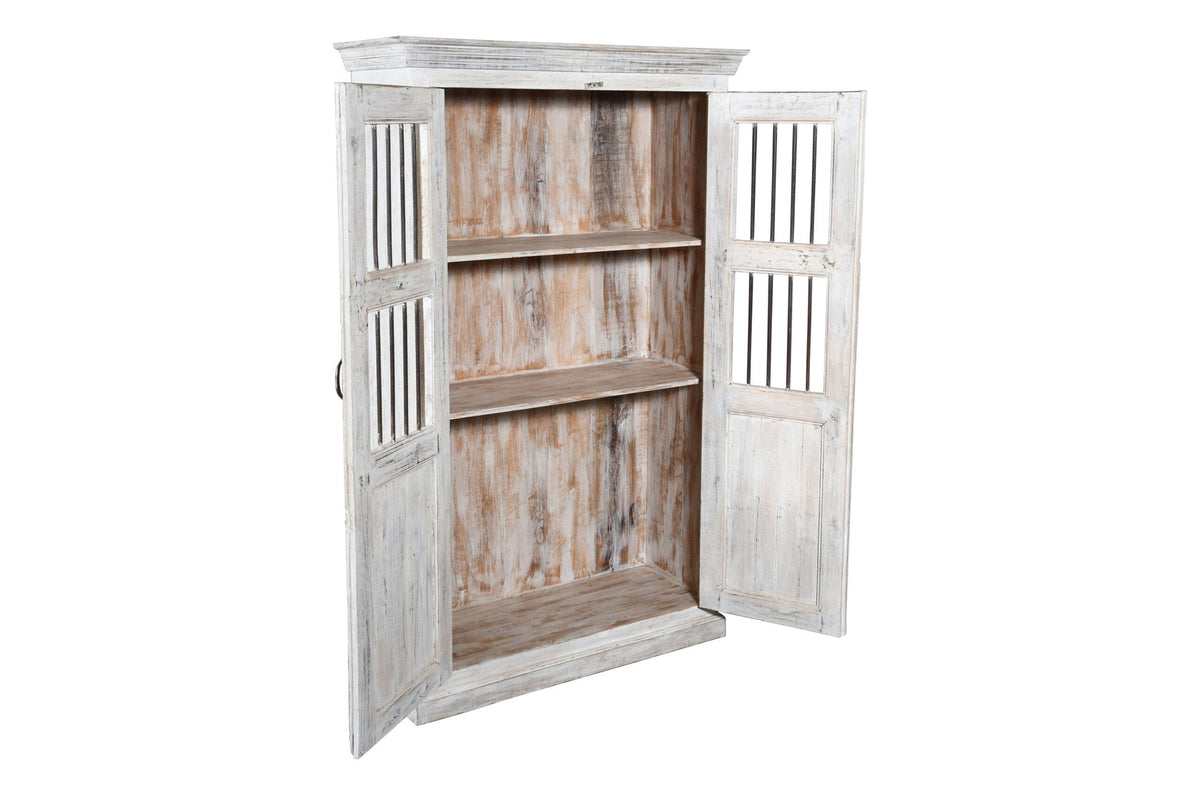 Indian Teak Wood Reclaimed Pinjara Cupboard