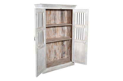 Indian Teak Wood Reclaimed Pinjara Cupboard