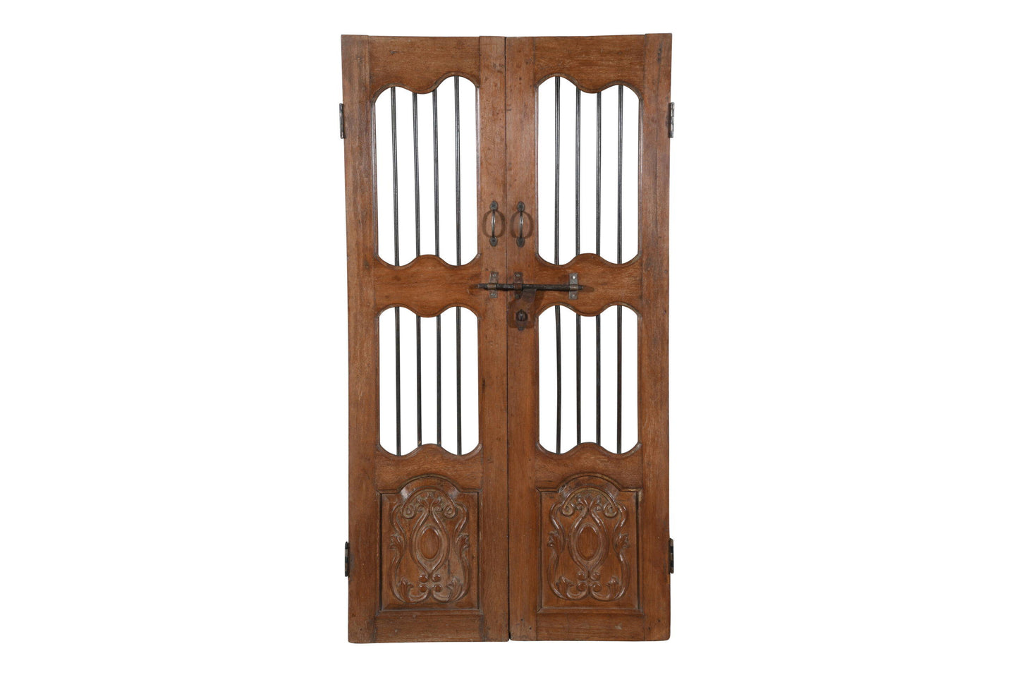 Antique Indian Teak Wood Jali Shutter Doors