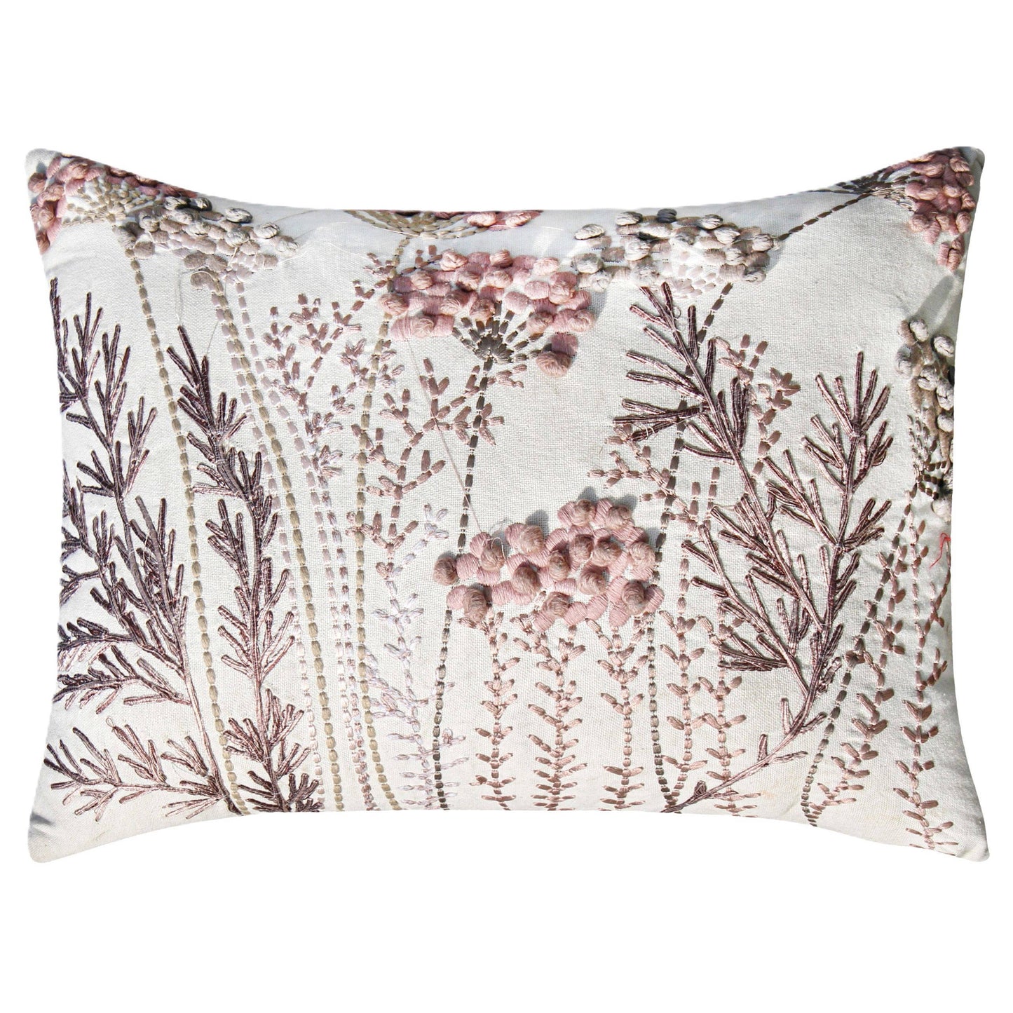 Hand Embroidered Cushion Cover With Poly Fiber Filler