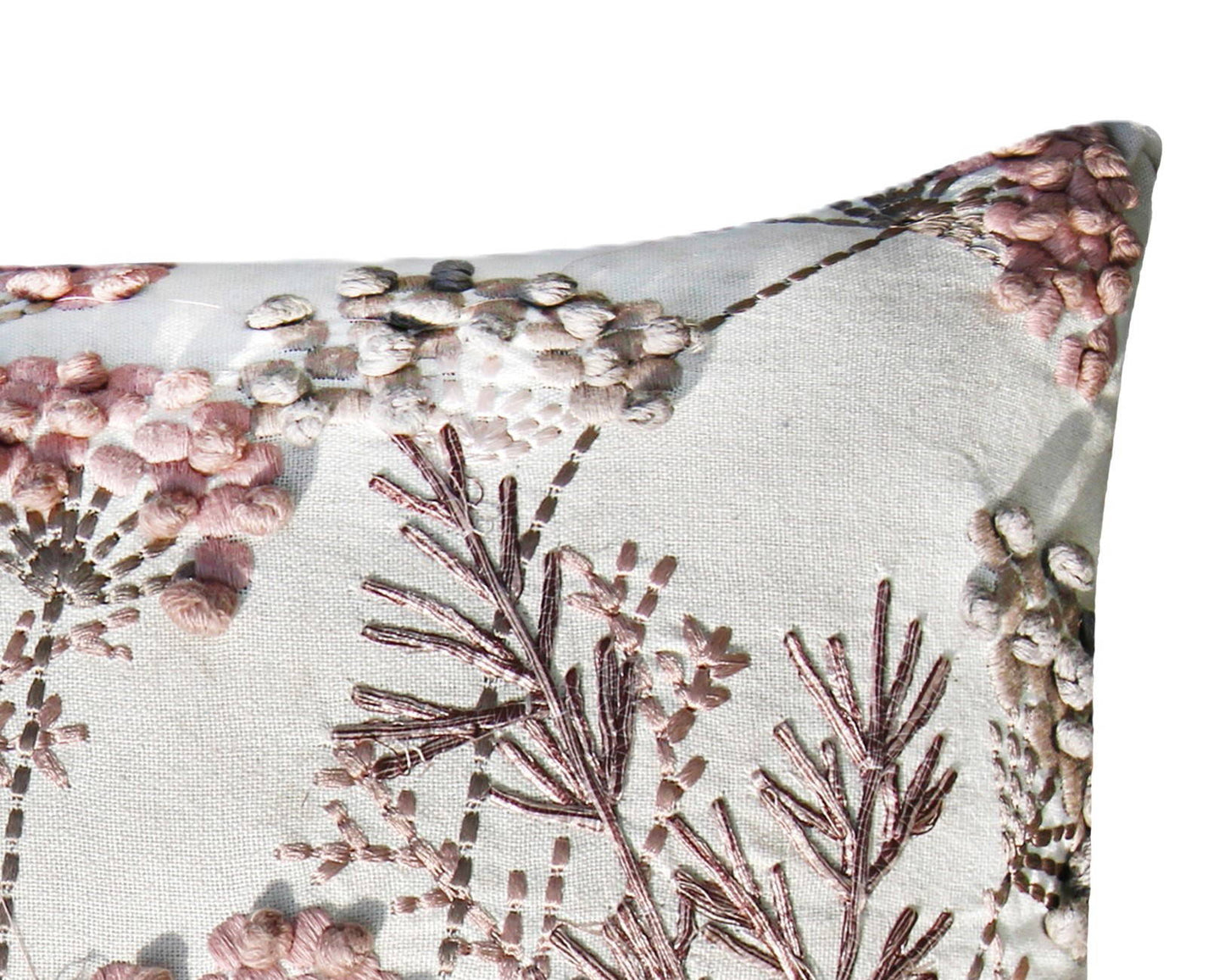 Hand Embroidered Cushion Cover With Poly Fiber Filler