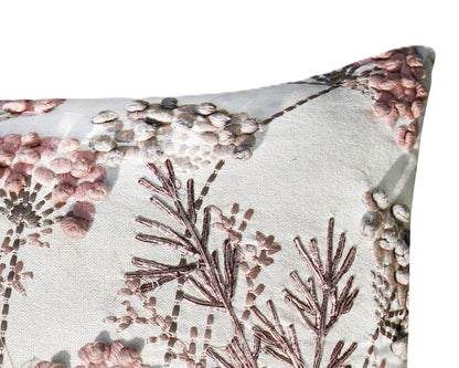 Hand Embroidered Cushion Cover With Poly Fiber Filler