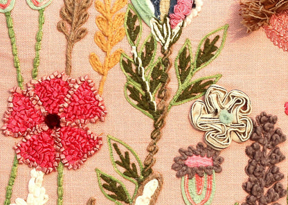 Hand Embroidered Cushion Cover With Poly Fiber Filler