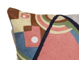 Embroidered Cushion Cover With Poly Fiber Filler