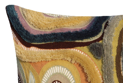 Embroidered Cushion Cover With Poly Fiber Filler