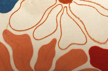 Embroidered Cushion Cover With Poly Fiber Filler