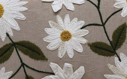 Embroidered Cushion Cover With Poly Fiber Filler