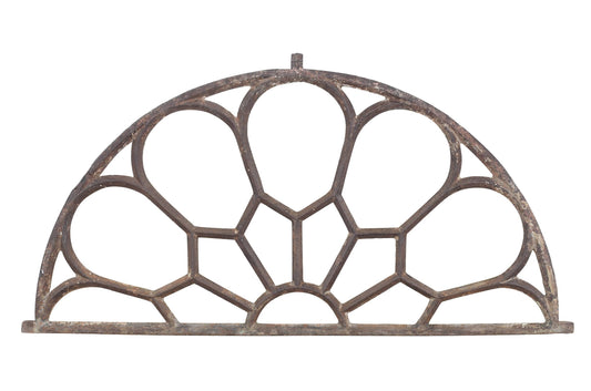 Antique Indian Cast Iron Window Light Mirror