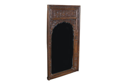 Large Antique Indian Teak Wood Mirror