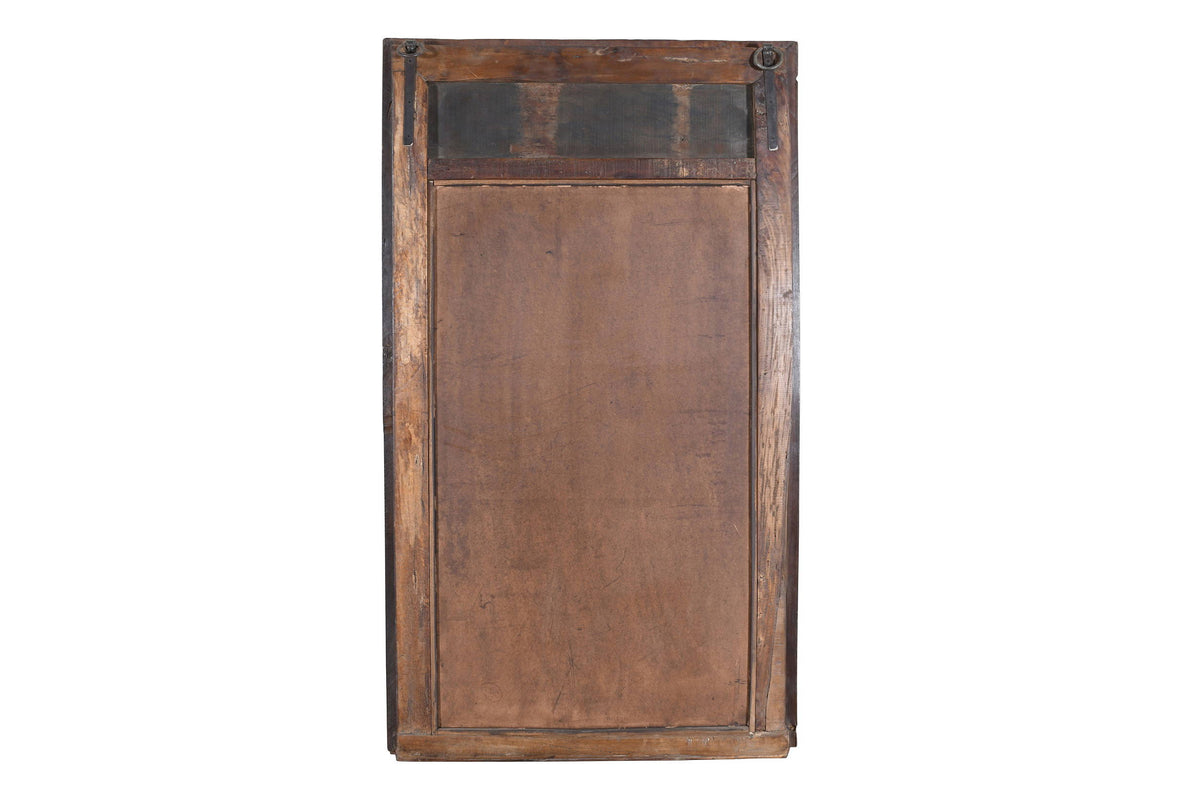 Large Antique Indian Teak Wood Mirror