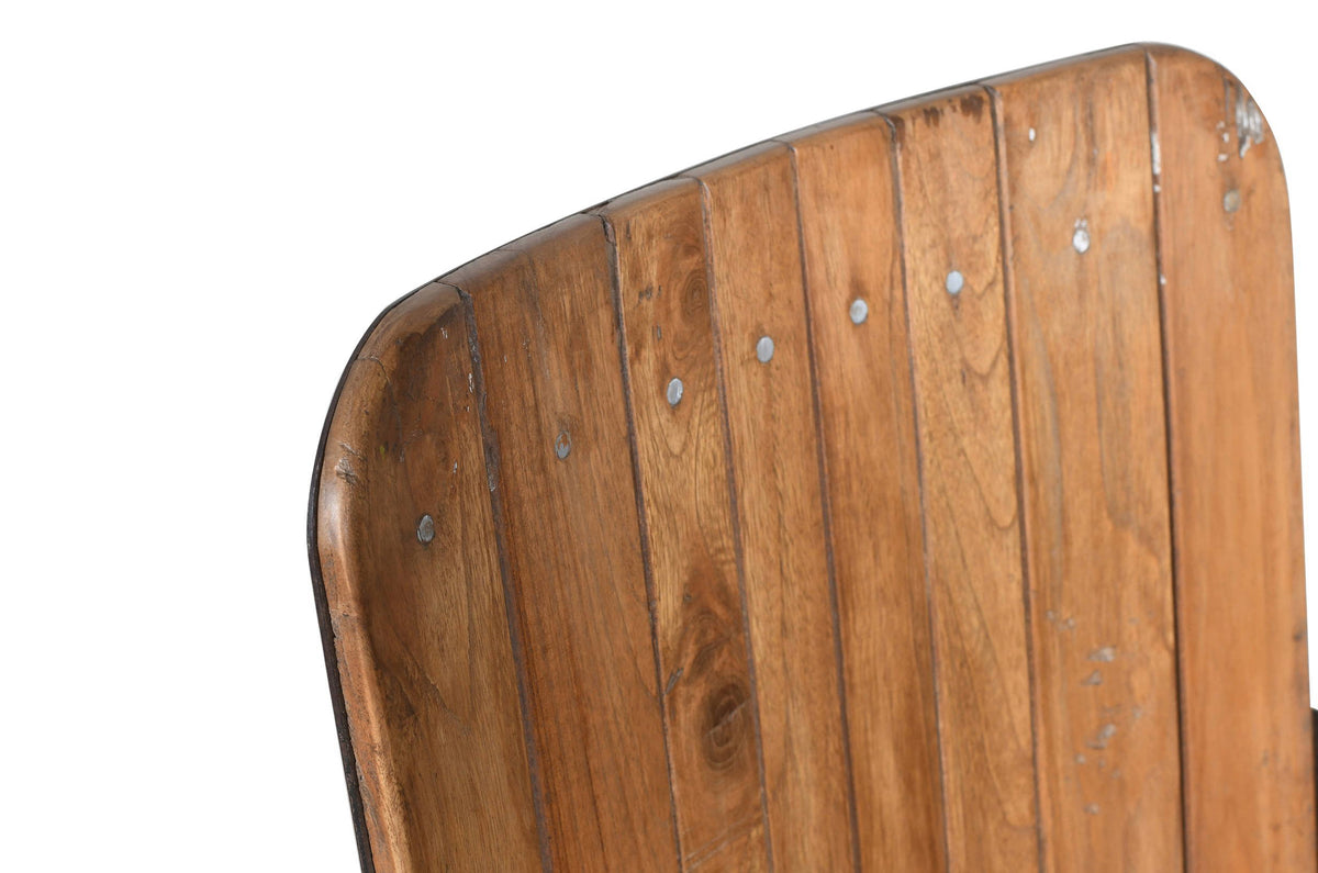 Antique Indian Folding Wooden Cinema Seat