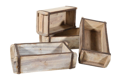 Vintage Indian Teak Wood Brick Molds