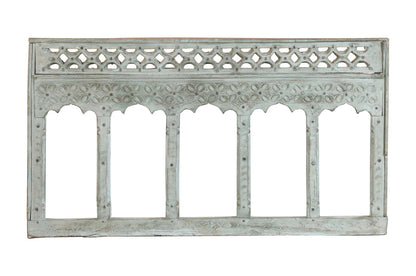 Antique Indian Teak Wood Moghul Style Mirror