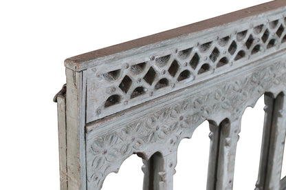 Antique Indian Teak Wood Moghul Style Mirror