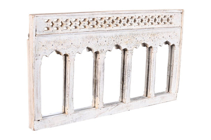 Antique Indian Teak Wood Moghul Style Mirror