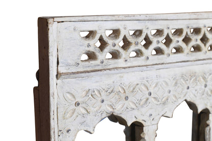 Antique Indian Teak Wood Moghul Style Mirror