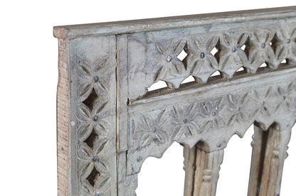 Antique Indian Teak Wood Moghul Style Mirror