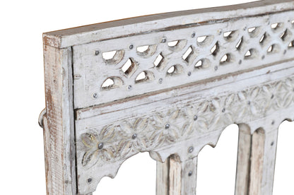 Antique Indian Teak Wood Moghul Style Mirror