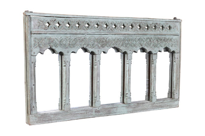 Antique Indian Teak Wood Moghul Style Mirror