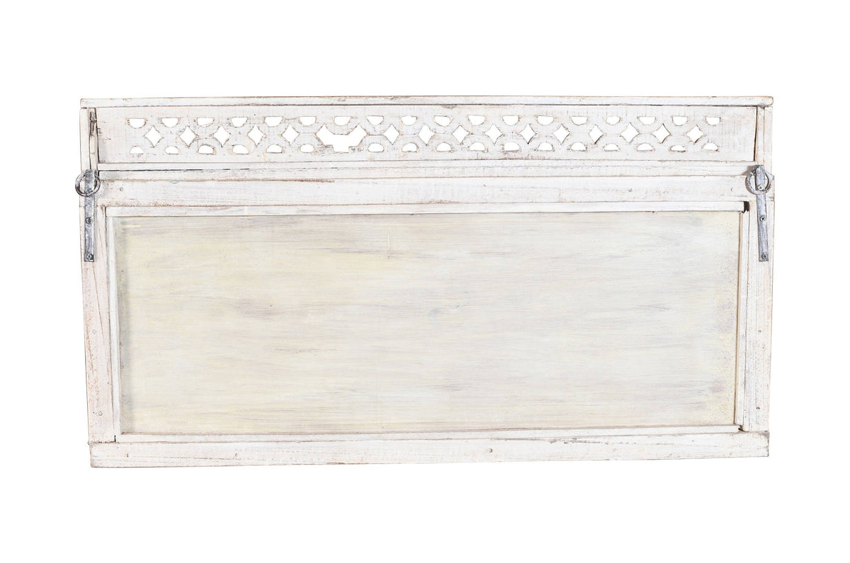 Antique Indian Teak Wood Moghul Style Mirror