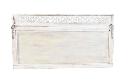 Antique Indian Teak Wood Moghul Style Mirror