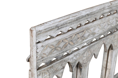 Antique Indian Teak Wood Moghul Style Mirror