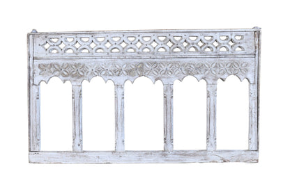 Antique Indian Teak Wood Moghul Style Mirror