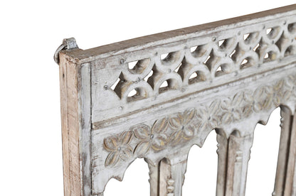 Antique Indian Teak Wood Moghul Style Mirror