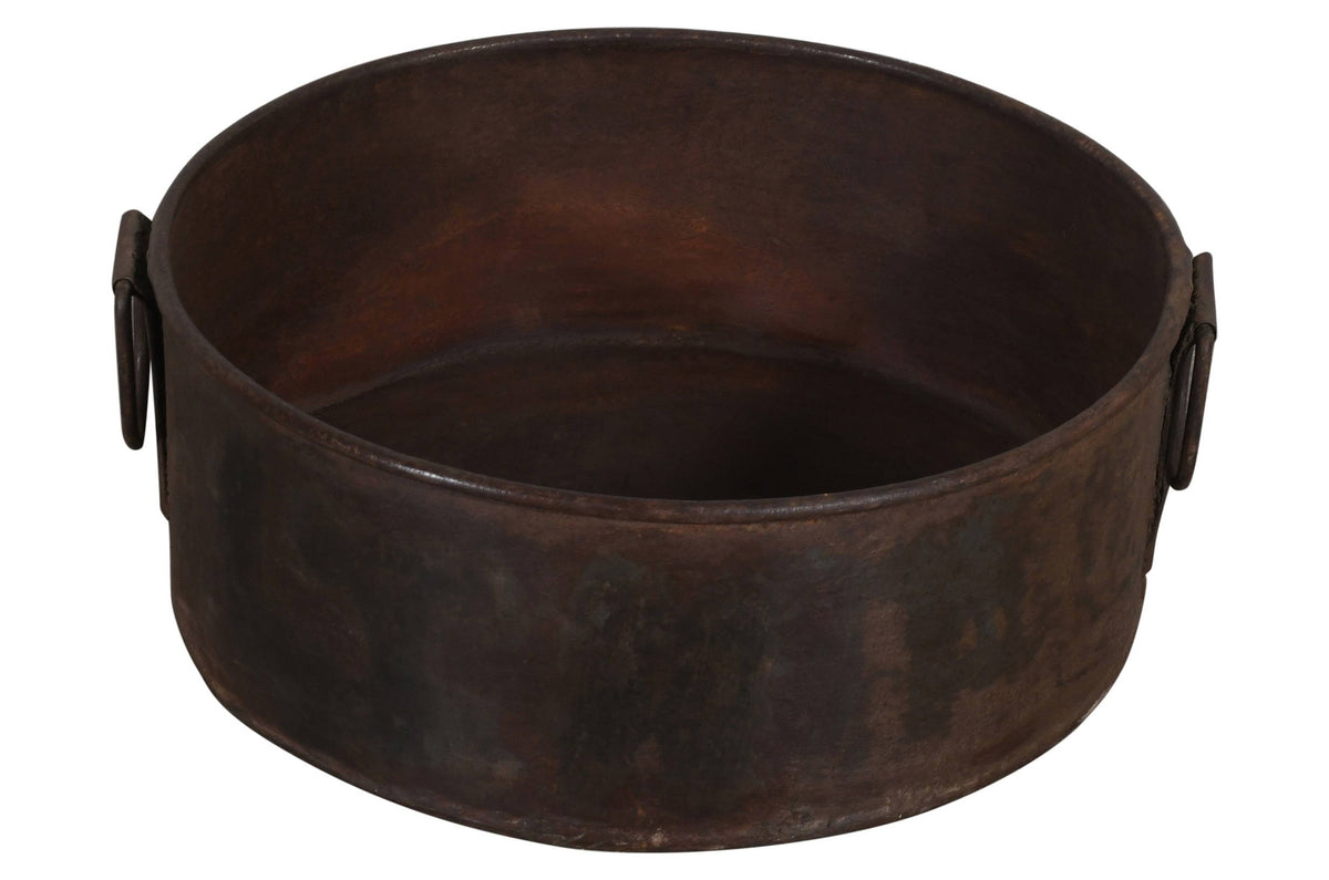 Vintage Heavyweight Indian Iron Cooking And General Kitchen Pot