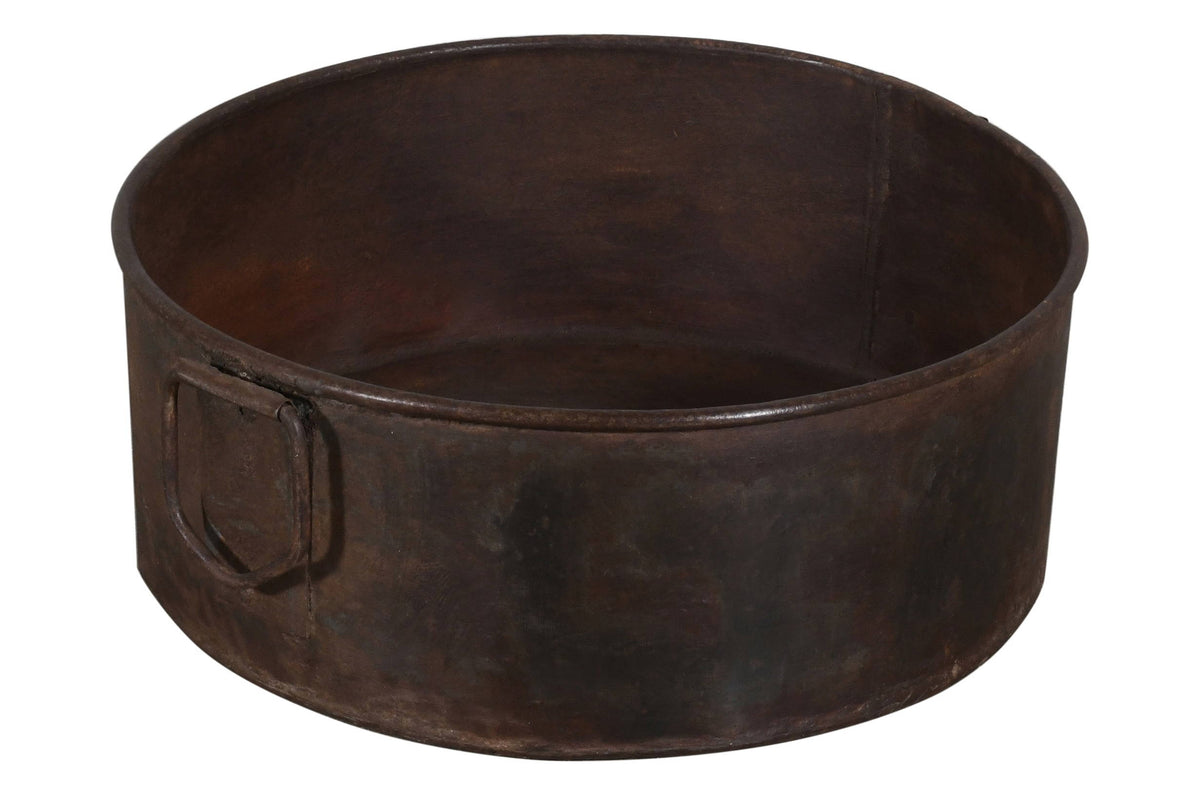 Vintage Heavyweight Indian Iron Cooking And General Kitchen Pot