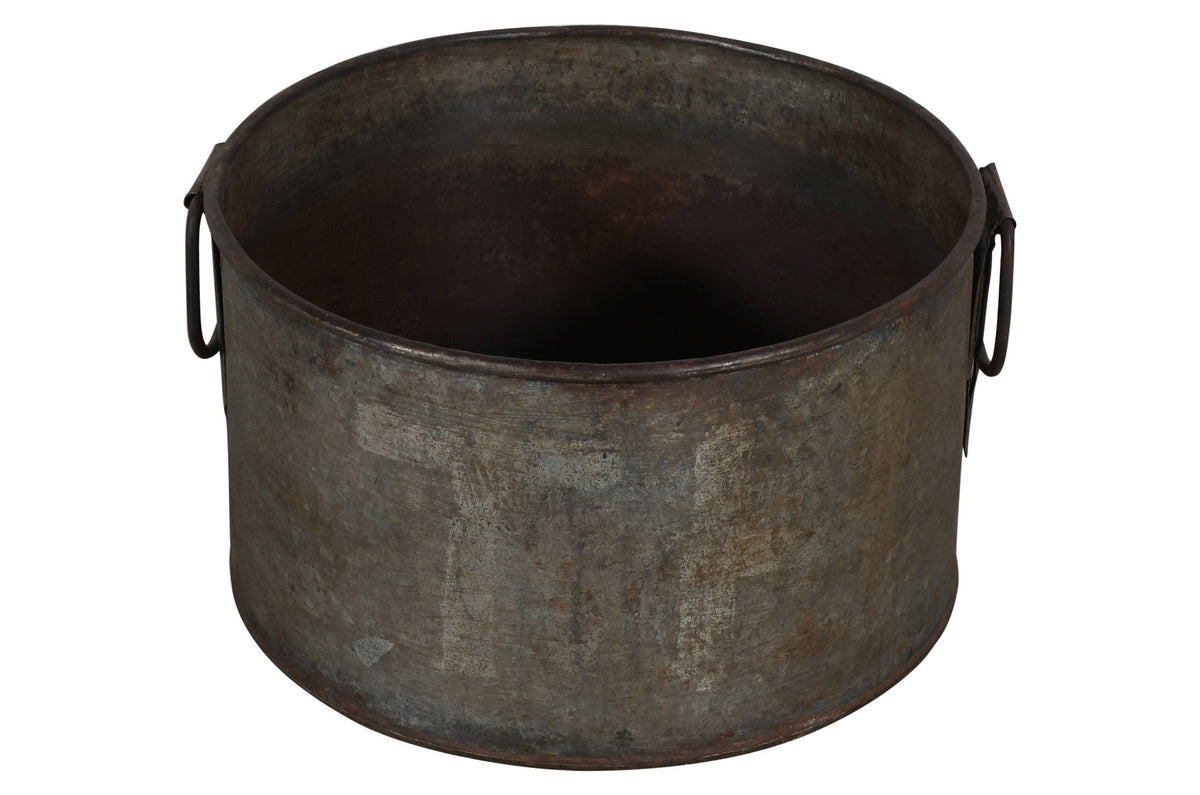 Vintage Heavyweight Indian Iron Cooking And General Kitchen Pot
