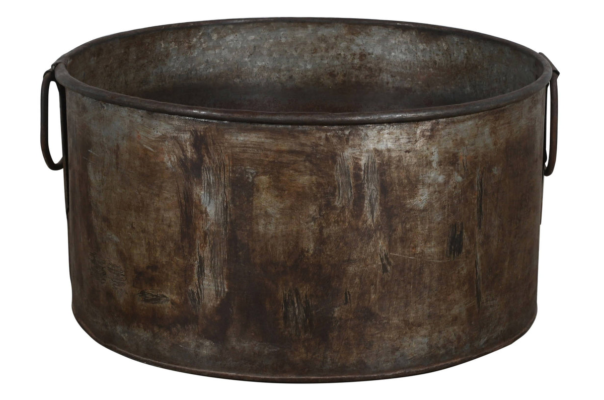 Vintage Heavyweight Indian Iron Cooking And General Kitchen Pot