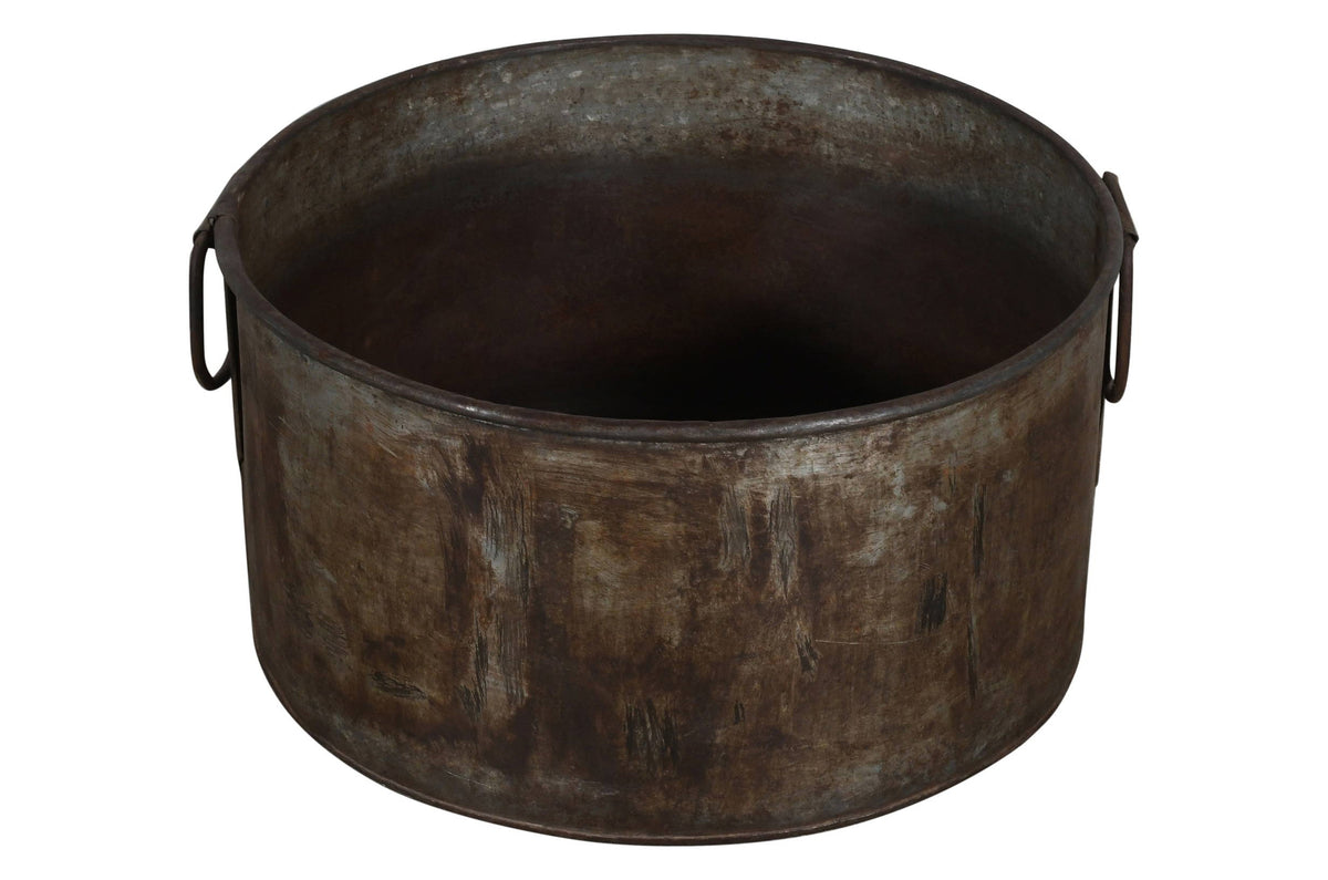 Vintage Heavyweight Indian Iron Cooking And General Kitchen Pot