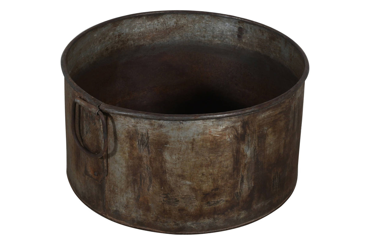 Vintage Heavyweight Indian Iron Cooking And General Kitchen Pot