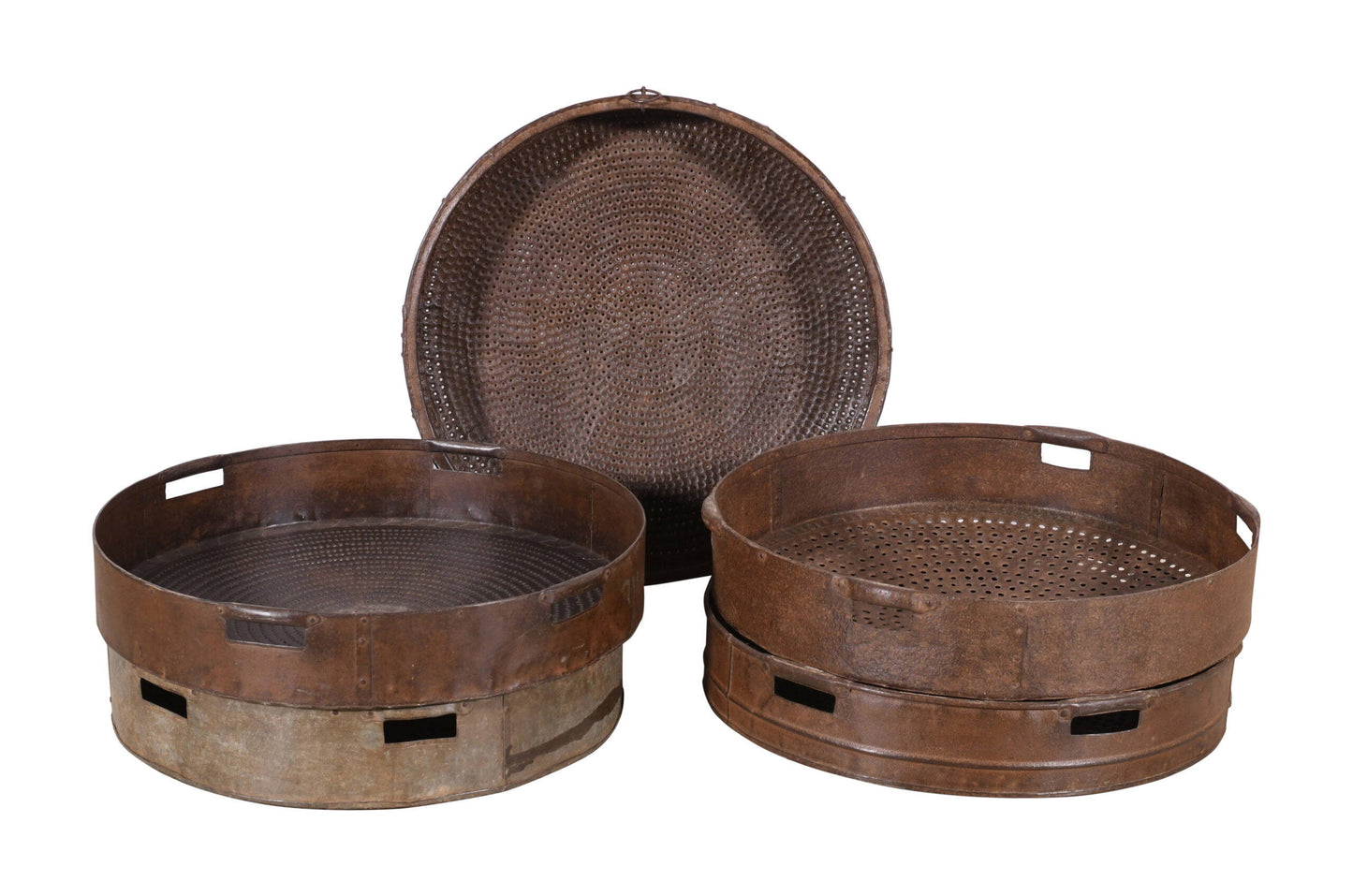 Large Vintage Indian Iron Kadai Fire Pit BBQ With Stand