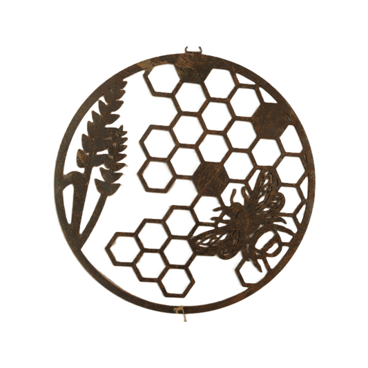 BEE IRON WALL ART